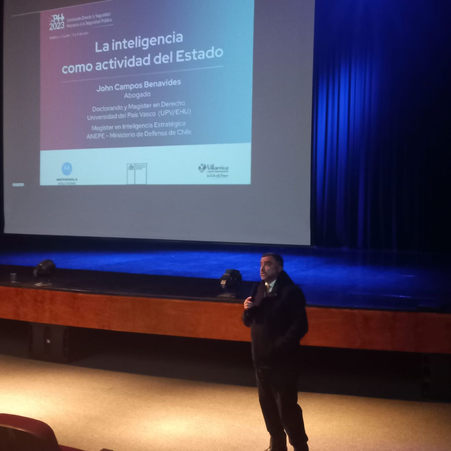 Charla «La inteligencia como actividad del Estado», Seminario SPH 2023, Villarrica